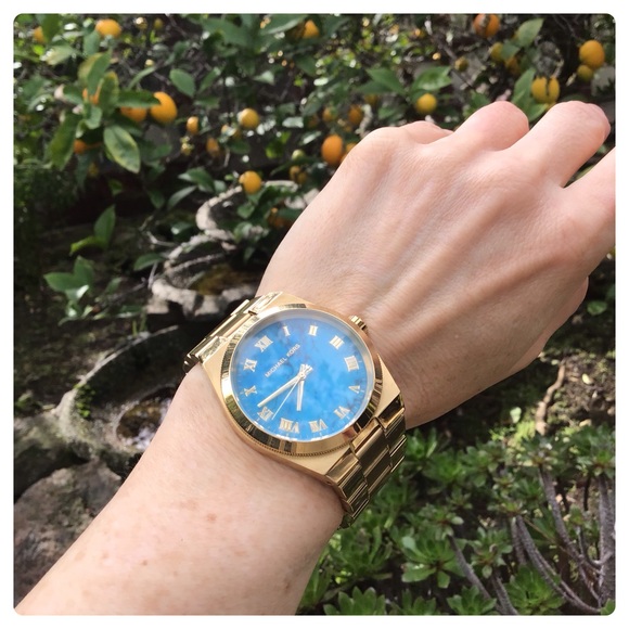 Michael Kors turquoise gold Channing watch - Picture 8 of 11